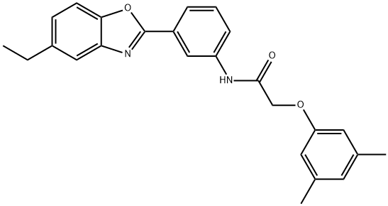 Acetamide, 2-(3,5-dimethylphenoxy)-N-[3-(5-ethyl-2-benzoxazolyl)phenyl]- (9CI),590395-70-3,结构式