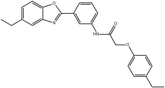 Acetamide, N-[3-(5-ethyl-2-benzoxazolyl)phenyl]-2-(4-ethylphenoxy)- (9CI) Structure