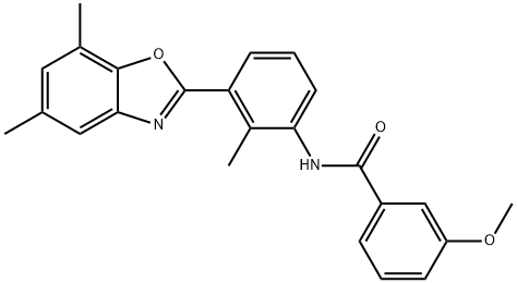 Benzamide, N-[3-(5,7-dimethyl-2-benzoxazolyl)-2-methylphenyl]-3-methoxy- (9CI),590395-80-5,结构式