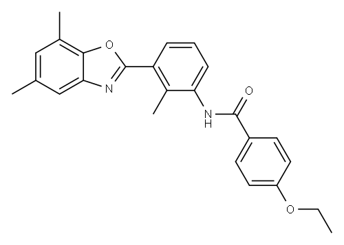 Benzamide, N-[3-(5,7-dimethyl-2-benzoxazolyl)-2-methylphenyl]-4-ethoxy- (9CI),590395-82-7,结构式