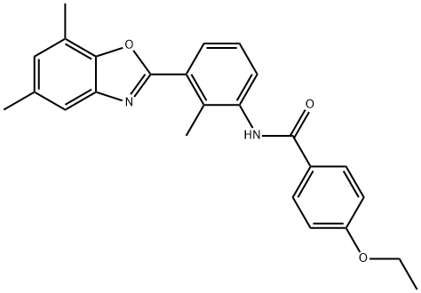 Benzamide, N-[3-(5,7-dimethyl-2-benzoxazolyl)-2-methylphenyl]-4-ethoxy- (9CI),590395-82-7,结构式