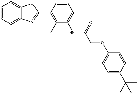 Acetamide, N-[3-(2-benzoxazolyl)-2-methylphenyl]-2-[4-(1,1-dimethylethyl)phenoxy]- (9CI),590395-97-4,结构式