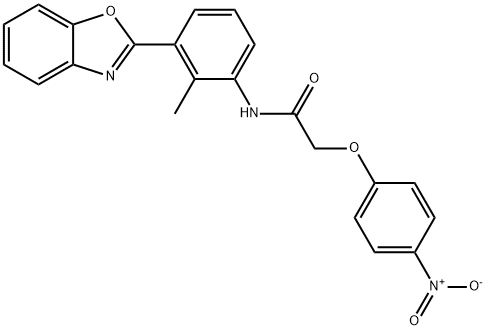 Acetamide, N-[3-(2-benzoxazolyl)-2-methylphenyl]-2-(4-nitrophenoxy)- (9CI),590395-99-6,结构式
