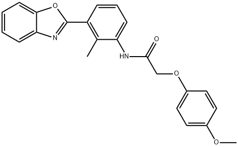 Acetamide, N-[3-(2-benzoxazolyl)-2-methylphenyl]-2-(4-methoxyphenoxy)- (9CI) Struktur