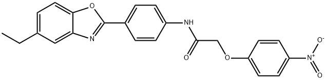 Acetamide, N-[4-(5-ethyl-2-benzoxazolyl)phenyl]-2-(4-nitrophenoxy)- (9CI) Struktur