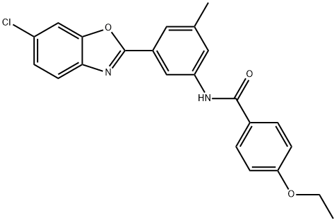 Benzamide, N-[3-(6-chloro-2-benzoxazolyl)-5-methylphenyl]-4-ethoxy- (9CI),590396-53-5,结构式