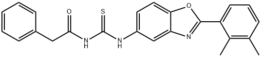 Benzeneacetamide, N-[[[2-(2,3-dimethylphenyl)-5-benzoxazolyl]amino]thioxomethyl]- (9CI),590396-58-0,结构式