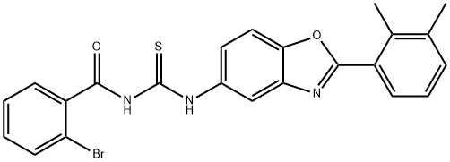 Benzamide, 2-bromo-N-[[[2-(2,3-dimethylphenyl)-5-benzoxazolyl]amino]thioxomethyl]- (9CI) Structure