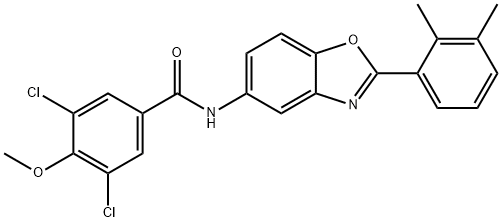 Benzamide, 3,5-dichloro-N-[2-(2,3-dimethylphenyl)-5-benzoxazolyl]-4-methoxy- (9CI),590396-74-0,结构式