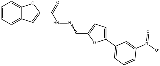 2-Benzofurancarboxylicacid,[[5-(3-nitrophenyl)-2-furanyl]methylene]hydrazide(9CI),590397-08-3,结构式