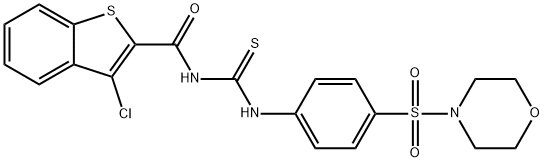 Benzo[b]thiophene-2-carboxamide, 3-chloro-N-[[[4-(4-morpholinylsulfonyl)phenyl]amino]thioxomethyl]- (9CI),590400-08-1,结构式