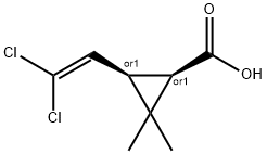 cis-DL-3-(2,2-Dichlorovinyl)-2,2-dimethylcyclopropanecarboxylic acid Struktur