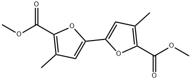 4,4'-Dimethyl[2,2'-bifuran]-5,5'-dicarboxylic acid dimethyl ester Structure