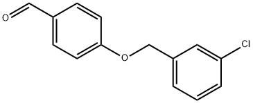 4-[(3-クロロベンジル)オキシ]ベンゼンカルブアルデヒド 化学構造式