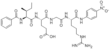 BZ-ILE-GLU-GLY-ARG-PNA, 59068-47-2, 结构式