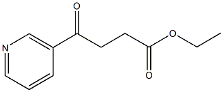 4-オキソ-4-(3-ピリジル)ブタン酸エチル 化学構造式