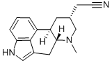 6-メチルエルゴリン-8α-アセトニトリル 化学構造式