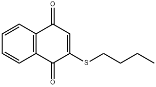 2-(硫代丁基)萘-1,4-二酮 结构式