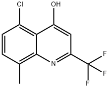 5-CHLORO-8-METHYL-2-(TRIFLUOROMETHYL)QUINOLIN-4-OL Struktur