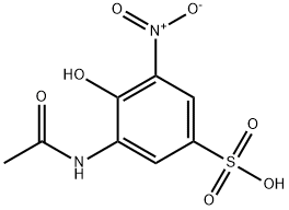 3-(ACETYLAMINO)-4-HYDROXY-5-NITROBENZEN& Struktur