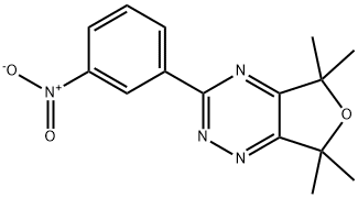 5,7-dihydro-5,5,7,7-tetramethyl-3-(3-nitrophenyl)furo[3,4-e]-1,2,4-triazine Struktur