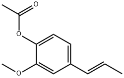 1-アセトキシ-2-メトキシ-4-[(E)-1-プロペニル]ベンゼン 化学構造式
