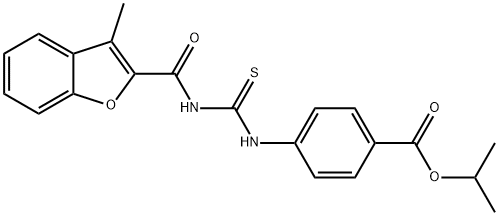 Benzoic acid, 4-[[[[(3-methyl-2-benzofuranyl)carbonyl]amino]thioxomethyl]amino]-, 1-methylethyl ester (9CI),591213-39-7,结构式