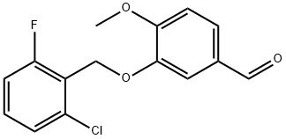 3-[(2-CHLORO-6-FLUOROBENZYL)OXY]-4-METHOXYBENZALDEHYDE Struktur