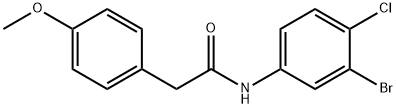 N-(3-溴-4-氯苯基)-2-(4-甲氧基苯基)乙酰胺, 591226-55-0, 结构式