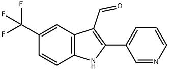 1H-Indole-3-carboxaldehyde,2-(3-pyridinyl)-5-(trifluoromethyl)-(9CI) Structure