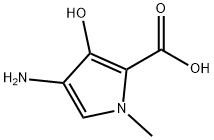 1H-Pyrrole-2-carboxylic acid, 4-amino-3-hydroxy-1-methyl- (9CI) Struktur