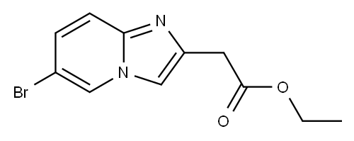 2-(6-ブロモイミダゾ[1,2-A]ピリジン-2-イル)酢酸エチル 化学構造式