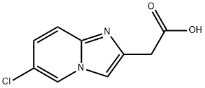 2-(6-クロロイミダゾ[1,2-A]ピリジン-2-イル)酢酸 化学構造式
