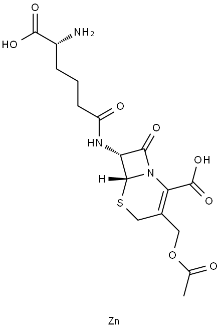 Zink-[6R-[6α,7β(R*)]]-3-(acetoxymethyl)-7-[(5-amino-5-carboxylato-1-oxopentyl)amino]-8-oxo-5-thia-1-azabicyclo[4.2.0]oct-2-en-2-carboxylat