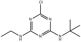 N-エチル-N'-tert-ブチル-6-クロロ-1,3,5-トリアジン-2,4-ジアミン 化学構造式