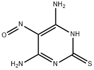 2-メルカプト-4,6-ジアミノ-5-ニトロソピリミジン 化学構造式