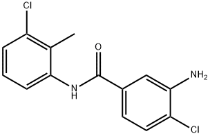 3-アミノ-4,3'-ジクロロ-2'-メチルベンズアニリド 化学構造式