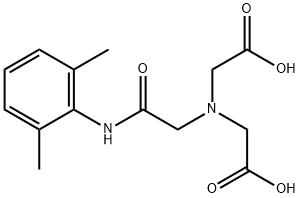 N-(2,6-DIMETHYLPHENYLCARBAMOYLMETHYL)IMINODIACETIC ACID Struktur