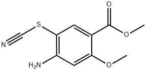 4-アミノ-2-メトキシ-5-チオシアナト安息香酸メチル 化学構造式