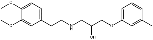 1-[[2-(3,4-ジメトキシフェニル)エチル]アミノ]-3-(3-メチルフェノキシ)-2-プロパノール