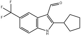 1H-Indole-3-carboxaldehyde,2-cyclopentyl-5-(trifluoromethyl)-(9CI),591720-28-4,结构式