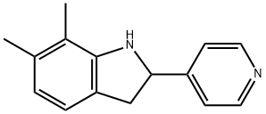 1H-Indole,2,3-dihydro-6,7-dimethyl-2-(4-pyridinyl)-(9CI) Structure
