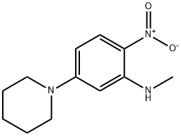 Benzenamine, N-methyl-2-nitro-5-(1-piperidinyl)- (9CI) Struktur