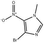4-ブロモ-5-ニトロ-1-メチル-1H-イミダゾール 化学構造式