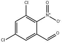 3,5-ジクロロ-2-ニトロベンズアルデヒド 化学構造式