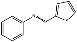 N-(2-噻吩基亚甲基)苯胺 结构式