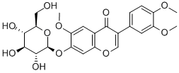 3',4',6-TRIMETHOXYISOFLAVONE-7-O-BETA-D-GLUCOPYRANOSIDE 结构式
