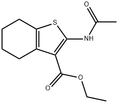 2-乙酰氨基-4,5,6,7-四氢苯并噻吩-3-羧酸乙酯, 5919-29-9, 结构式