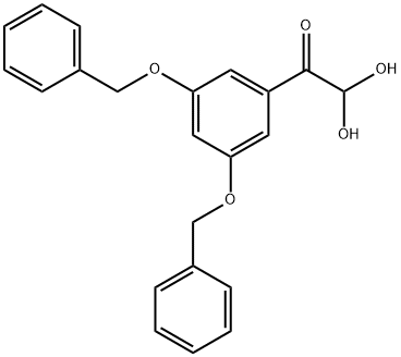 3,5-ジベンジルオキシフェニルグリオキサール HYDRATE 化学構造式