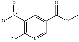 Methyl-6-chloro-5-nitronicotinate Struktur